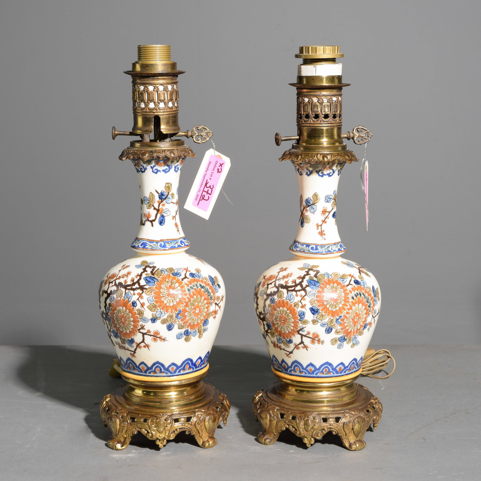 2 French Faience Style Porcelain Lamps (1 of 6)