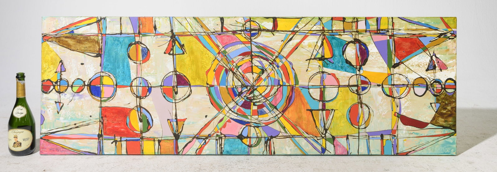 Eugene Hughes Abstract Painting on Canvas (1 of 3)