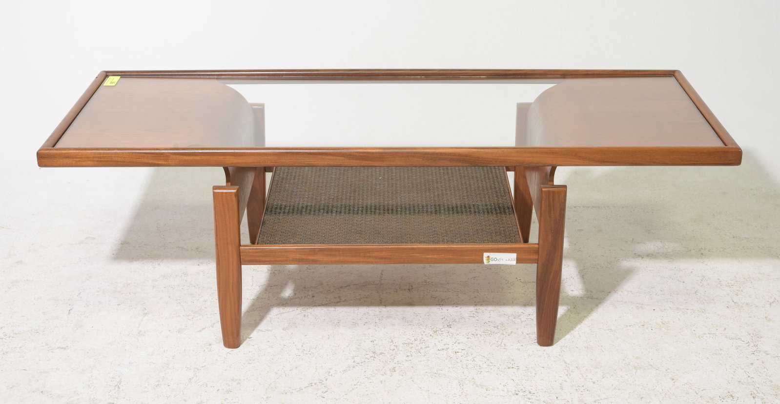 Mid Century Modern Glass Top Bentwood Coffee Table (1 of 3)