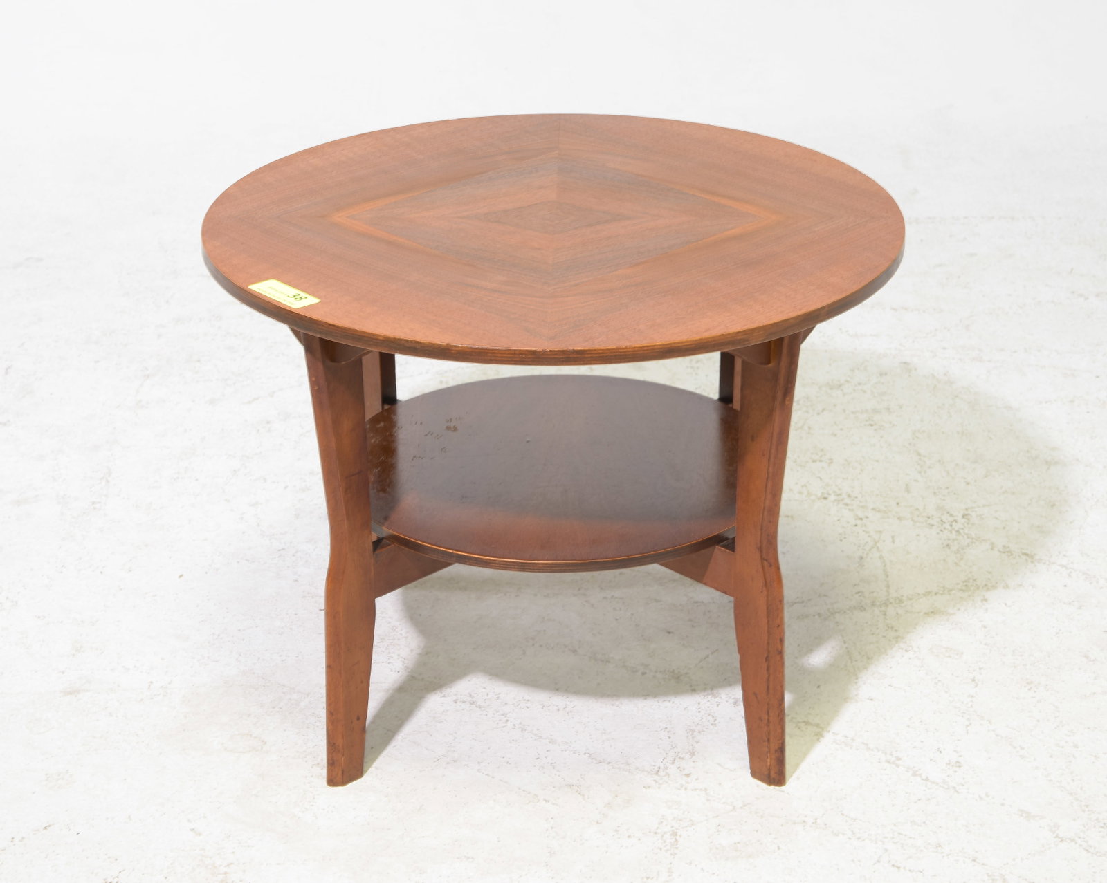 Mid Century Modern Round Two Tier End Table (1 of 5)