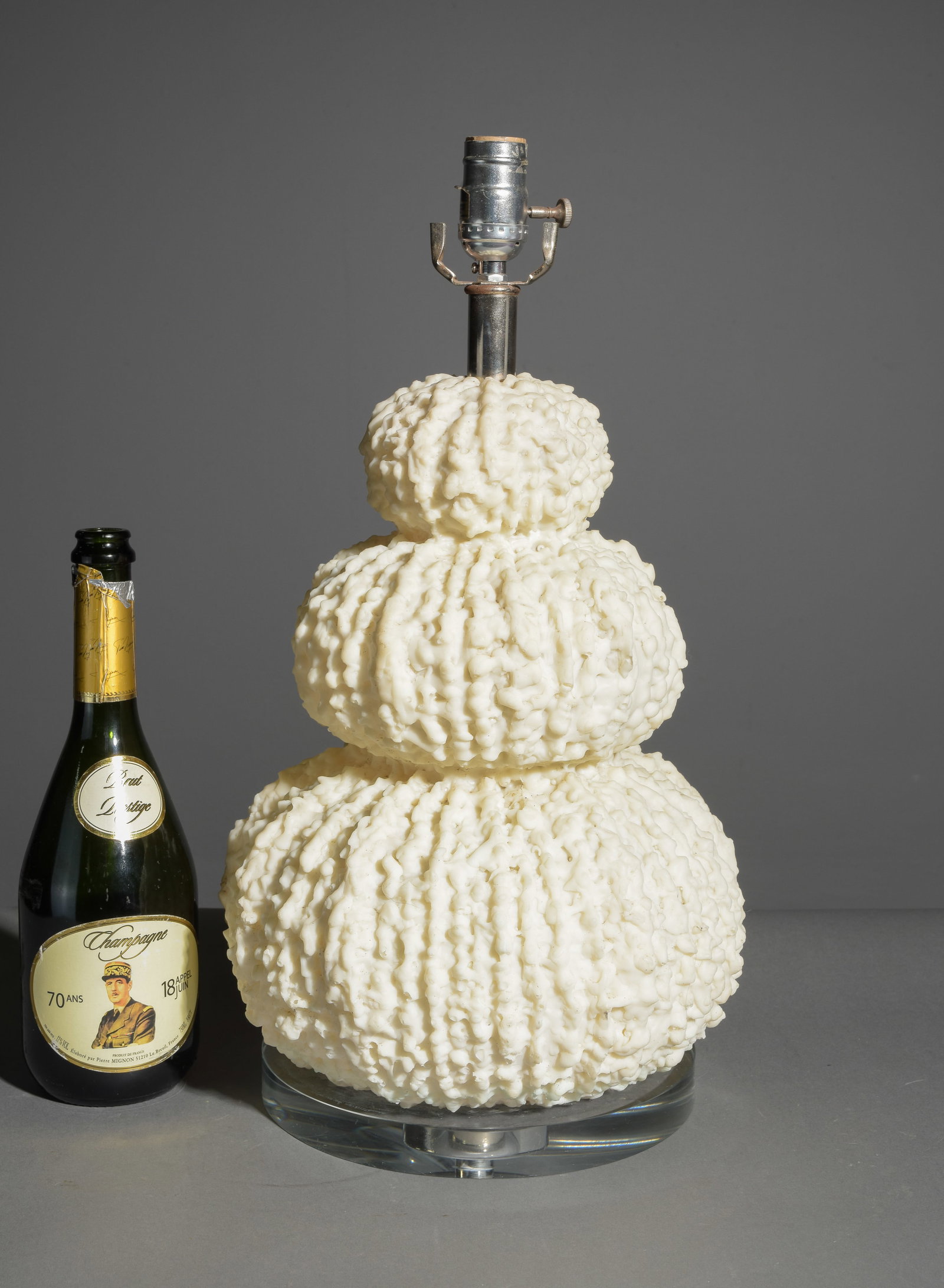 Coastal Inspired Textured Modern "Stacked Coral" Table Lamp: Coastal Inspired Textured Modern "Stacked Coral" Table Lamp - 20.5 in tall x 12 inch diameter - This is not real coral