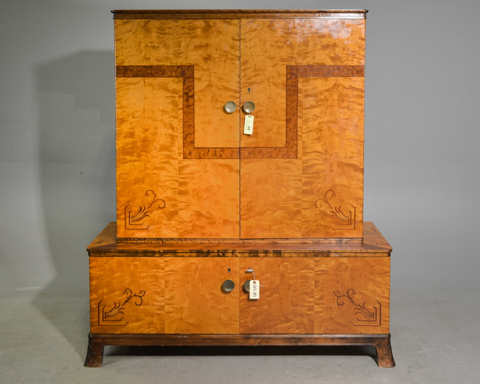 Swedish Art Deco Linen Cabinet / Cupboard (1 of 10)