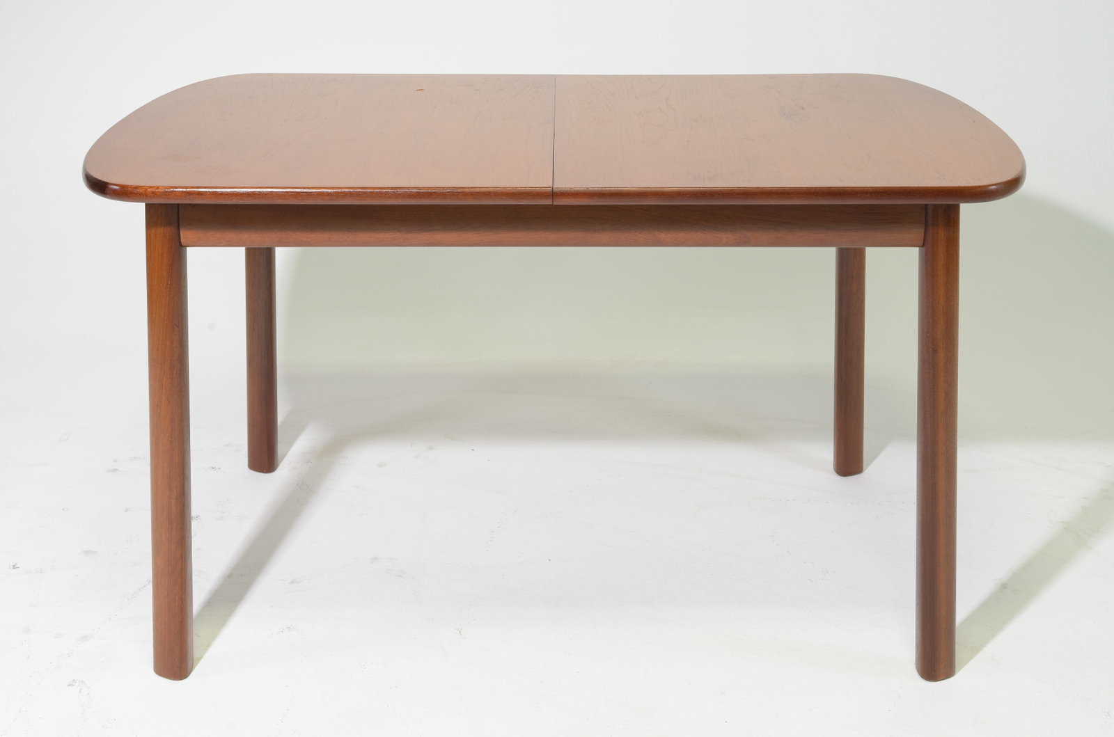 Mid Century Modern Table with Leaf - White & Newton: Danish Modern Style Table with Pop Up / Butterfly Leaf by White & Newton - 28.5 in tall x 54 x 34.5, Leaf adds an additional 21 inches, Floor to apron is 24.5 inches and the space between the legs is