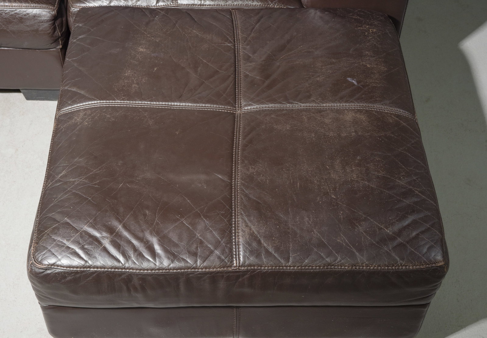 Dark Brown Leather Sectional / Modular Sofa - 5