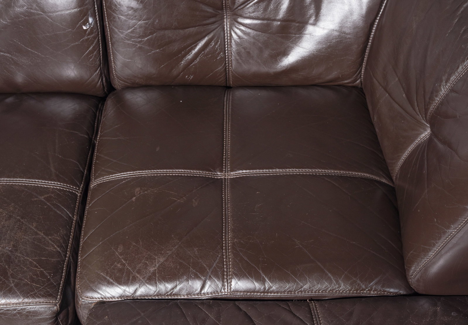 Dark Brown Leather Sectional / Modular Sofa - 6