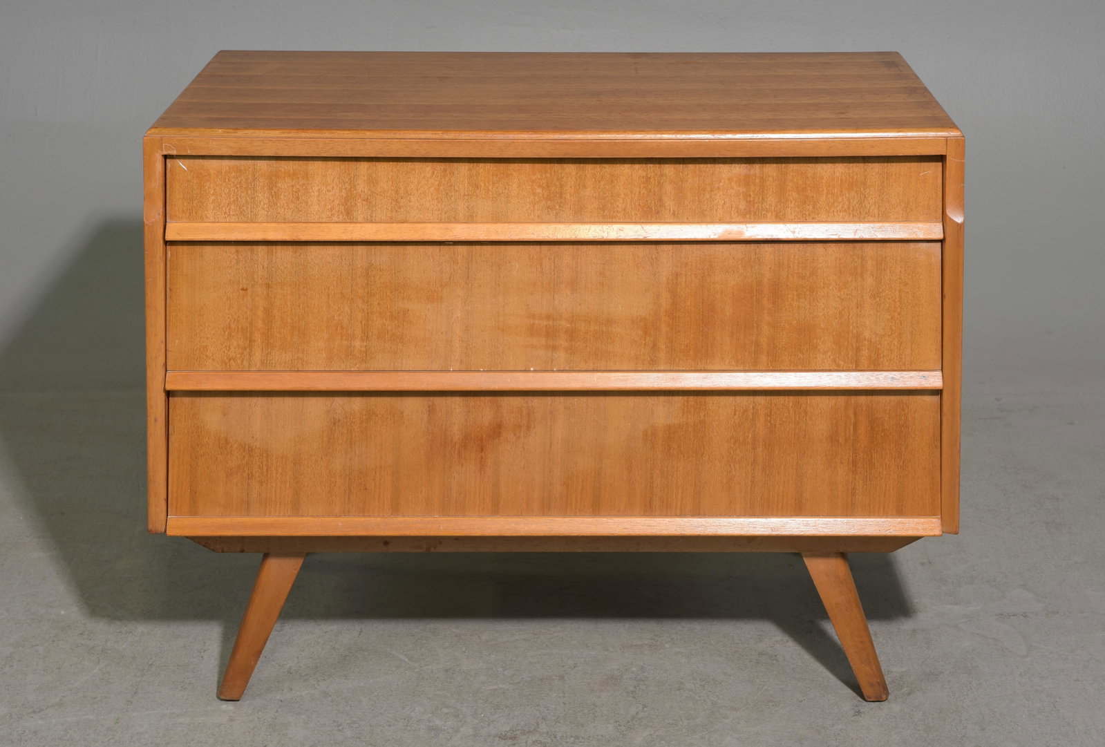 Mid Century Modern Three Drawer Chest / Bedside - Avalon: Danish Modern Style Three Drawer Chest / Bedside "Yotton" Avalon - 28 in tall x 36 x 17