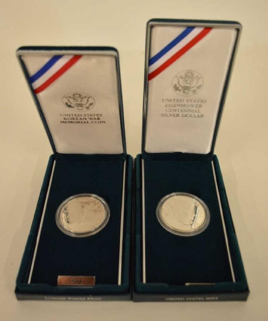 US Mint Silver Dollars Korean War & Eisenhower (1 of 3)