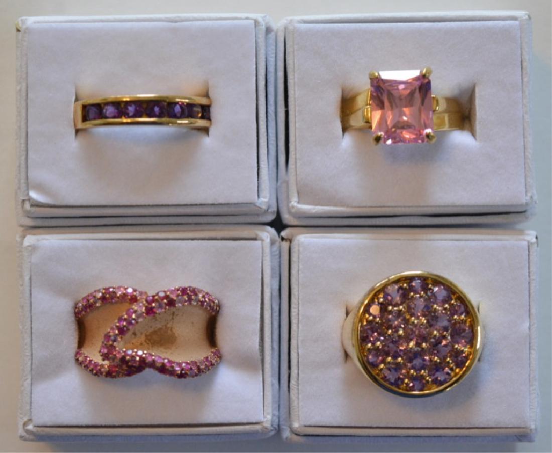 Four Ladies Sterling Silver Colored Stone Rings (1 of 2)