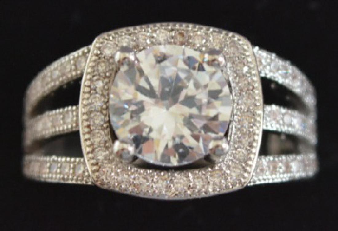 Ladies Sterling Silver White Sapphire Ring (1 of 2)