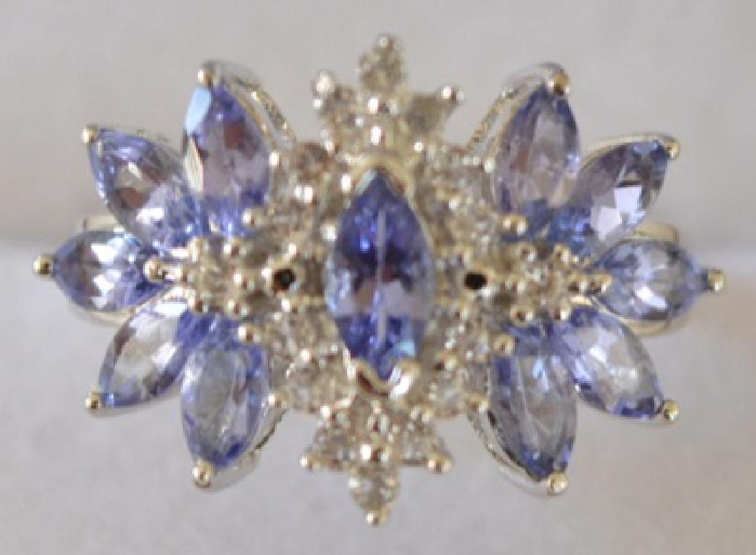 2.8cttw Tanzanite Sterling Silver Ring (1 of 2)