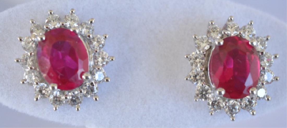 5.42ct Ruby Sterling Silver Earrings (1 of 2)