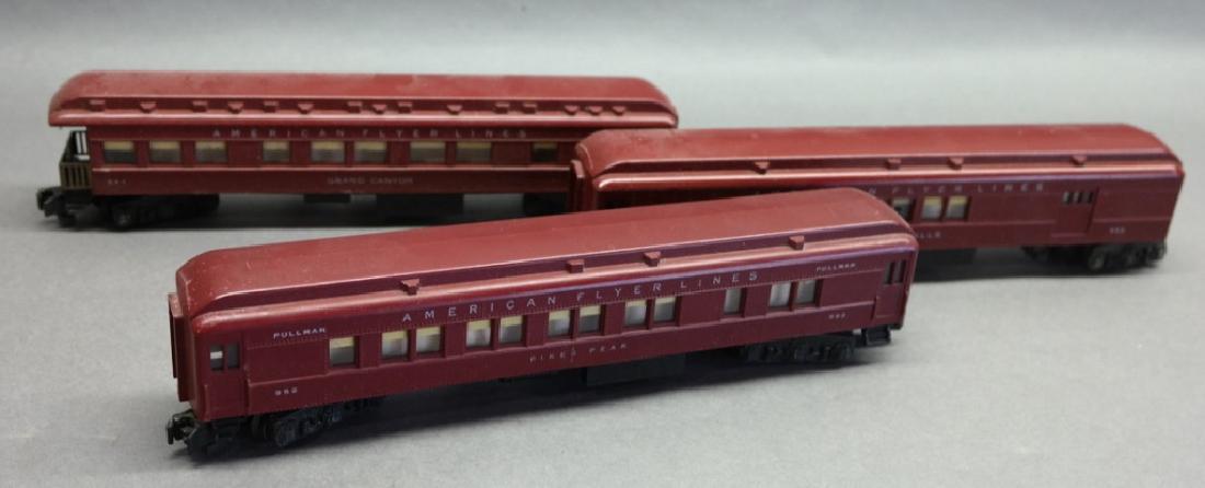 American Flyer Passenger Cars- Pikes Peak & Others: Niagara Falls, Grand Canyon, and Pikes Peak.