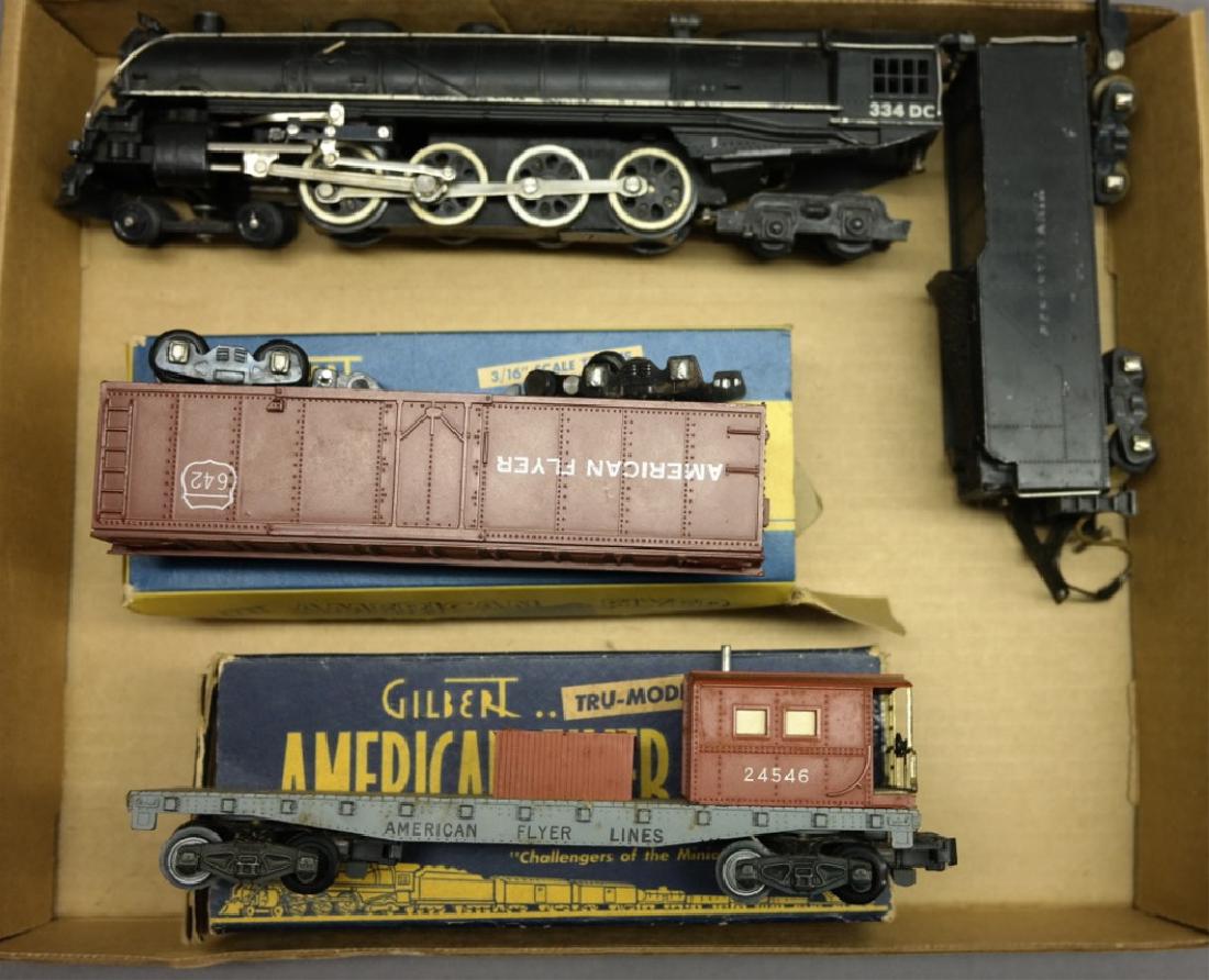 american flyer 334 dc engine w 2 cars w boxes 2 american flyer dc engine