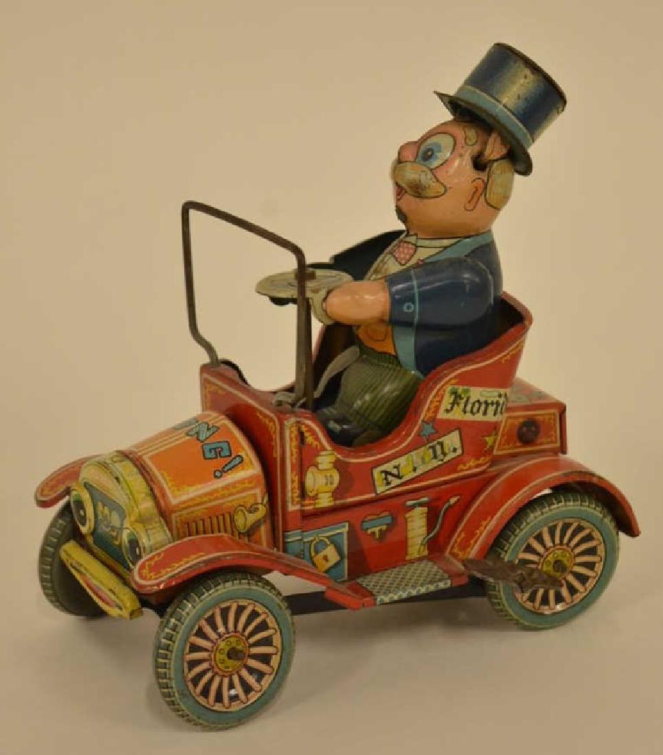 Yonezawa Tin Litho Mechanical Grandpa's New Car (1 of 6)