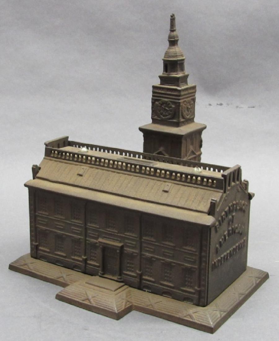American Independence Hall Cast Iron Bank (1 of 8)