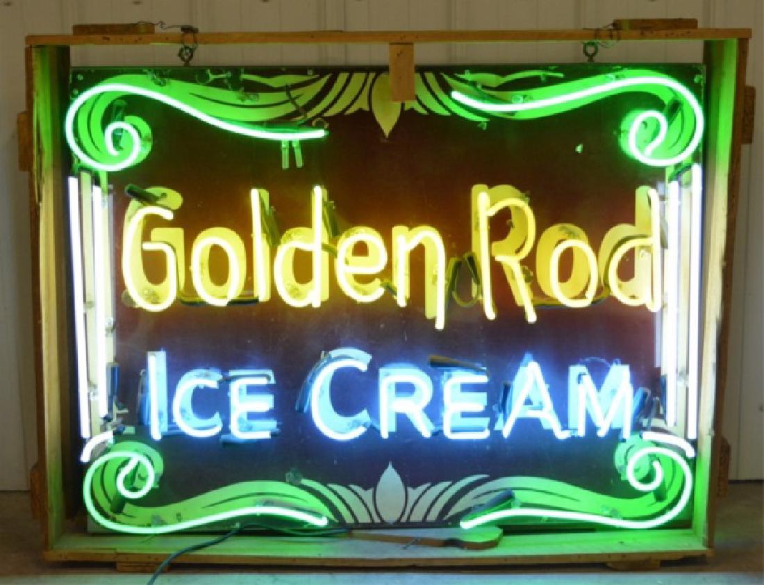 Vintage Golden Rod Ice Cream Neon Advertising Sign (1 of 3)