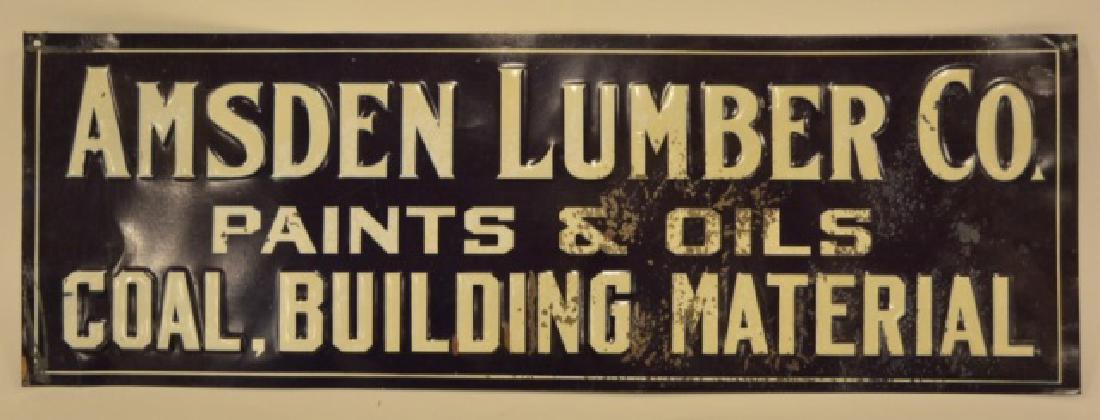 SST Amsden Lumber Co. Embossed Sign (1 of 2)