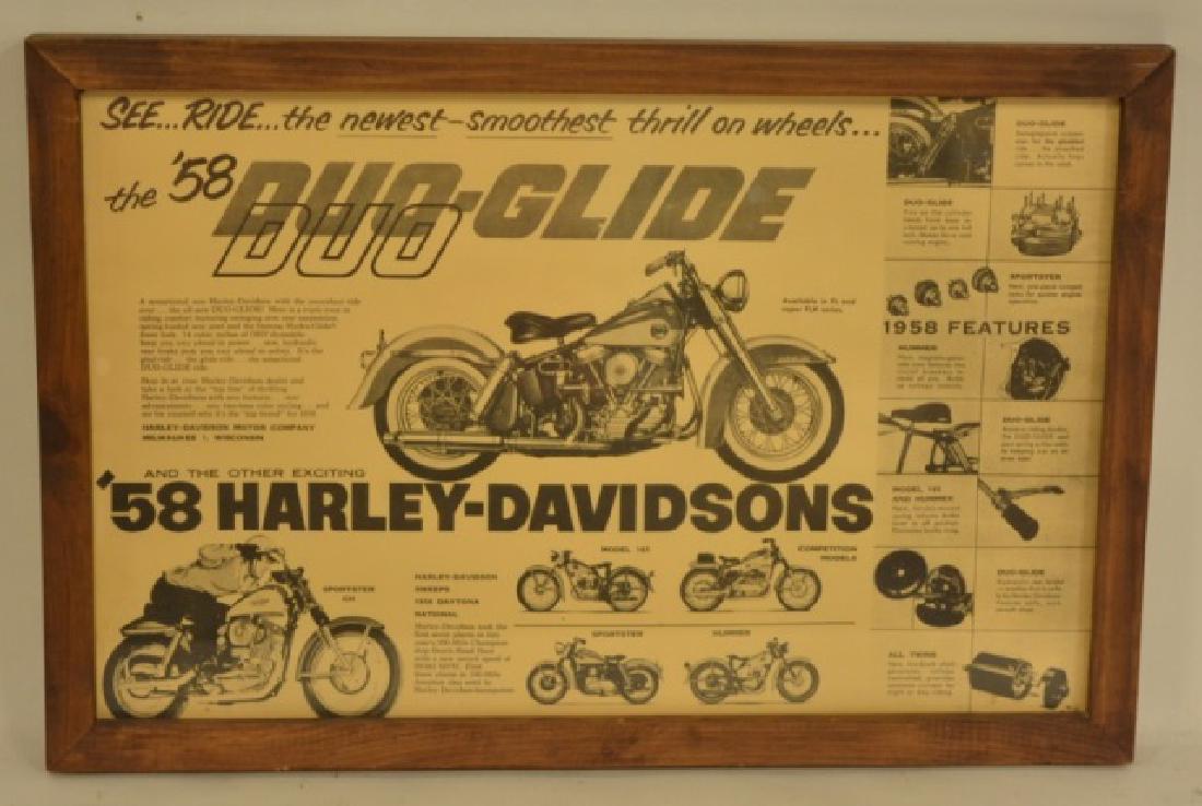 1958 Harley-Davidson Duo-Glide Dealer Poster (1 of 3)