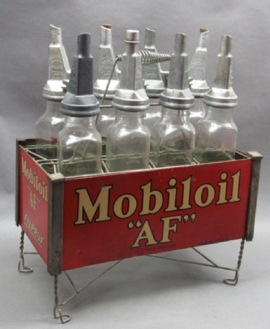 Mobiloil Af Oil Bottles & Mobil Carrier Filpruf