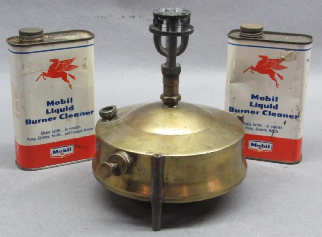 Socony Vacuum No.2 Oil burner w/ 2 qt cans cleaner (1 of 10)