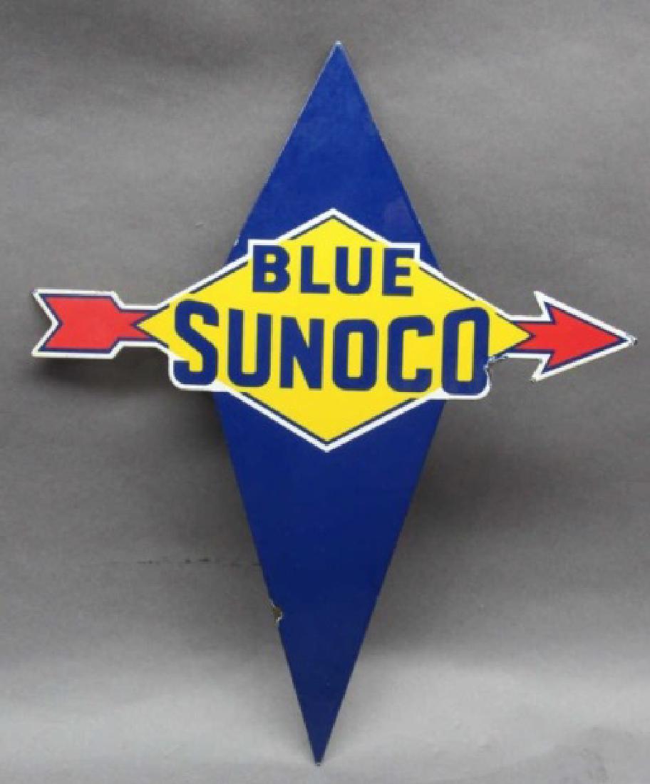 Blue Sunoco Die Cut PPP Pump Plate Sign (1 of 6)
