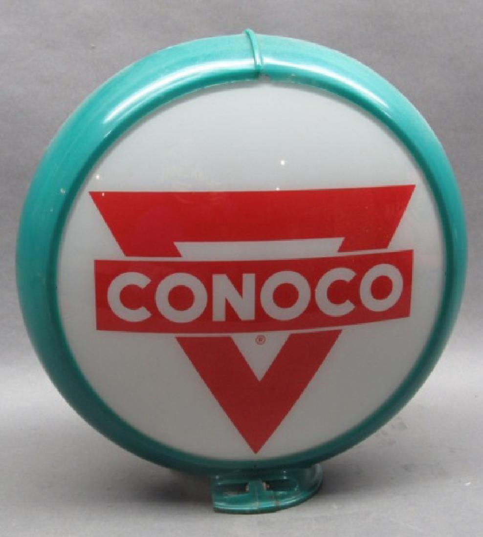 Conoco Gas Globe with Green Capco Bocy- 2 lenses (1 of 7)