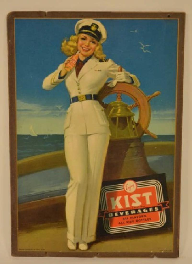 Kist Beverages Woman On Ship Masonite Sign (1 of 4)