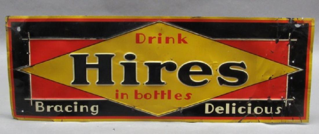 Drink Hires Root Beer in Bottles Embossed Sign (1 of 10)