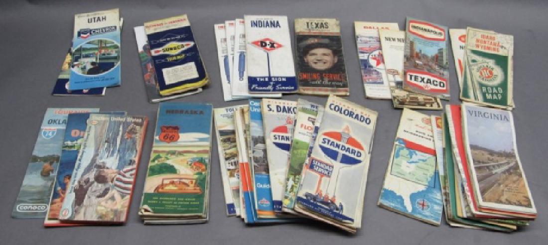 Large Lot of Gas Station Maps- Texaco, DX, Sohio + (1 of 7)