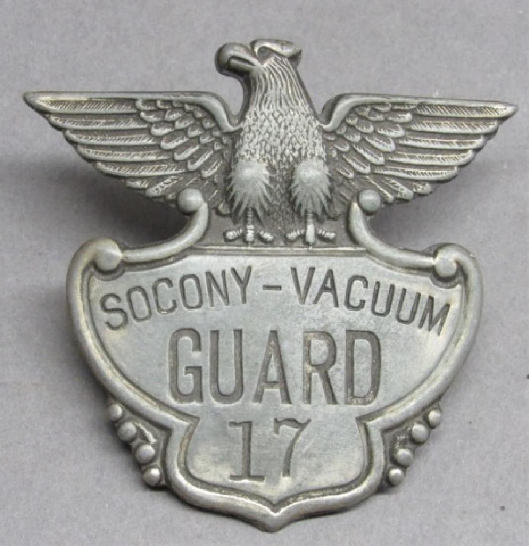 Socony Vacuum Guard Badge w/ Eagle -Screw post (1 of 6)