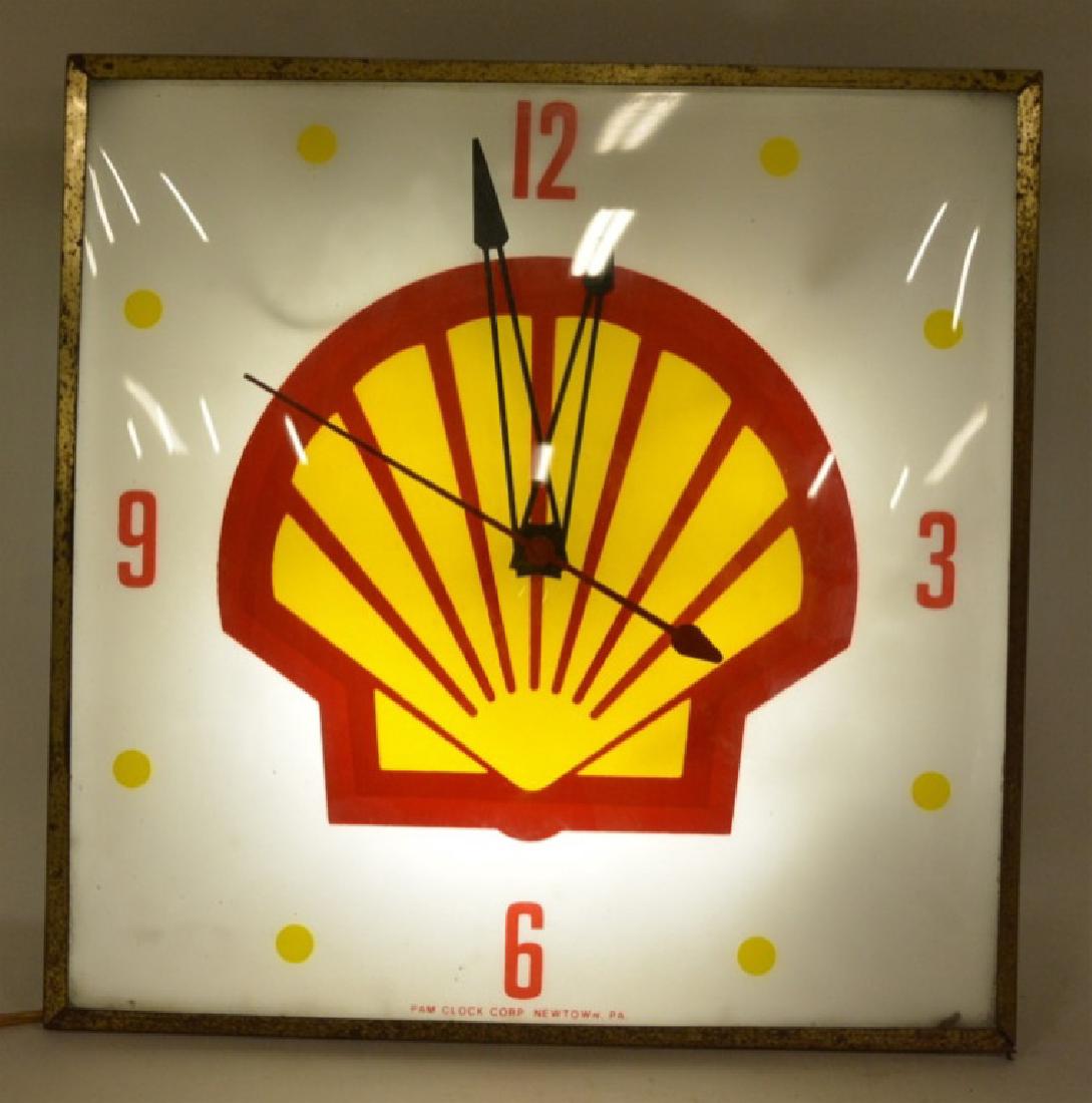 Pam Shell Lighted Advertising Clock (1 of 4)