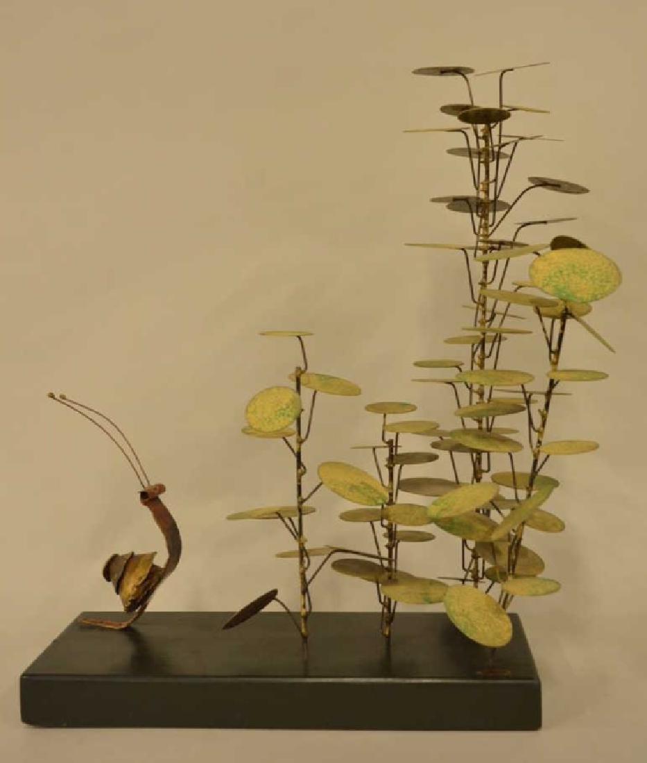 1966 Jere Money Tree & Snail Brass Sculpture (1 of 4)