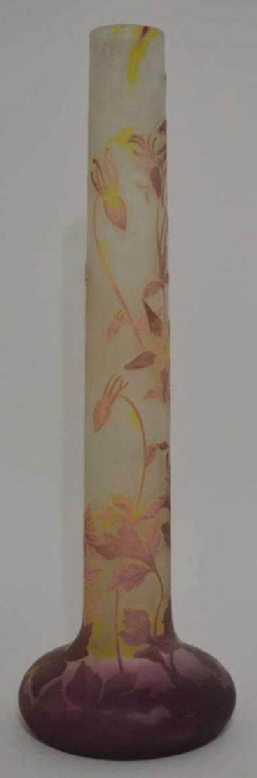Signed Galle 23" Cameo Glass Vase (1 of 6)