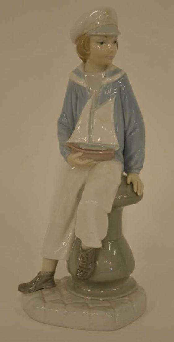 Lladro Boy With Yacht Figurine #4810 Retired (1 of 2)