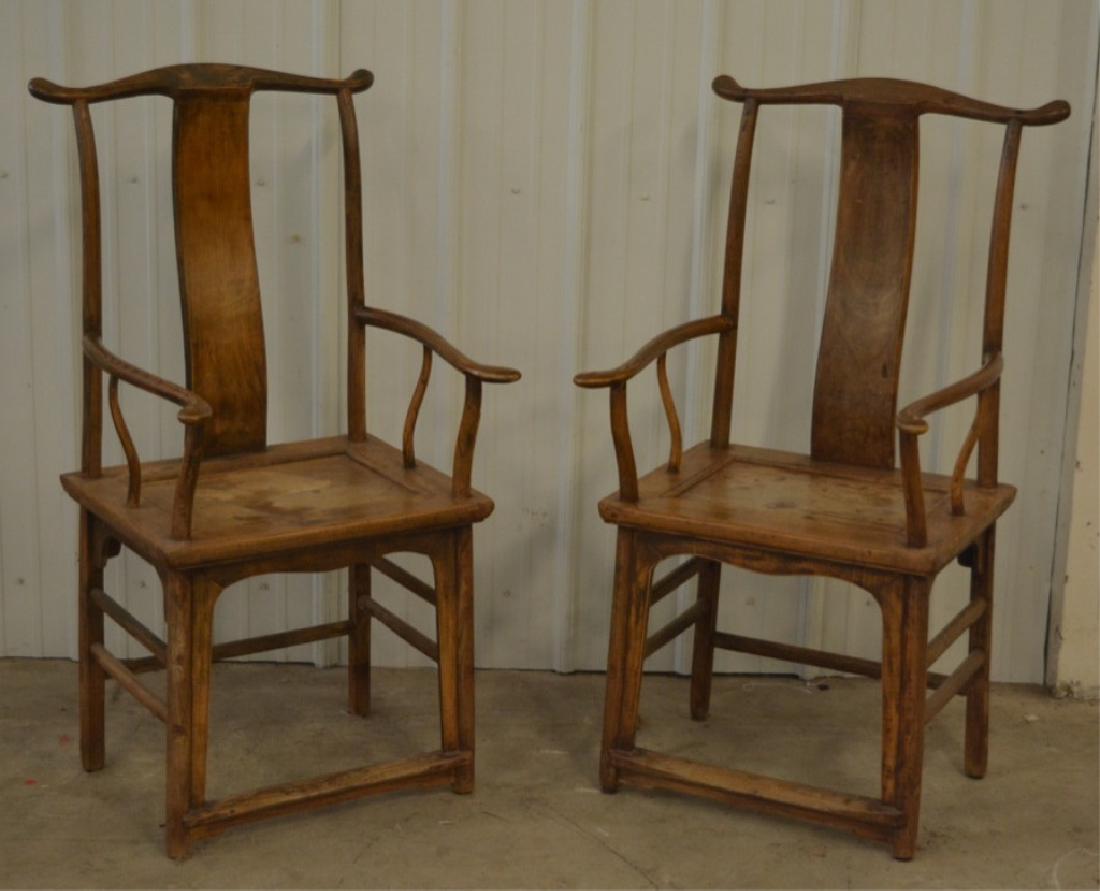 Pair Of Antique Asian Official's Chairs (1 of 3)