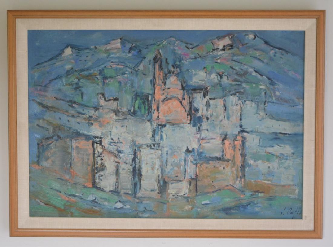 Jaime Oates Mountain Village Oil On Canvas (1 of 3)