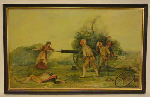 wayman adams molly pitcher at mommouth painting