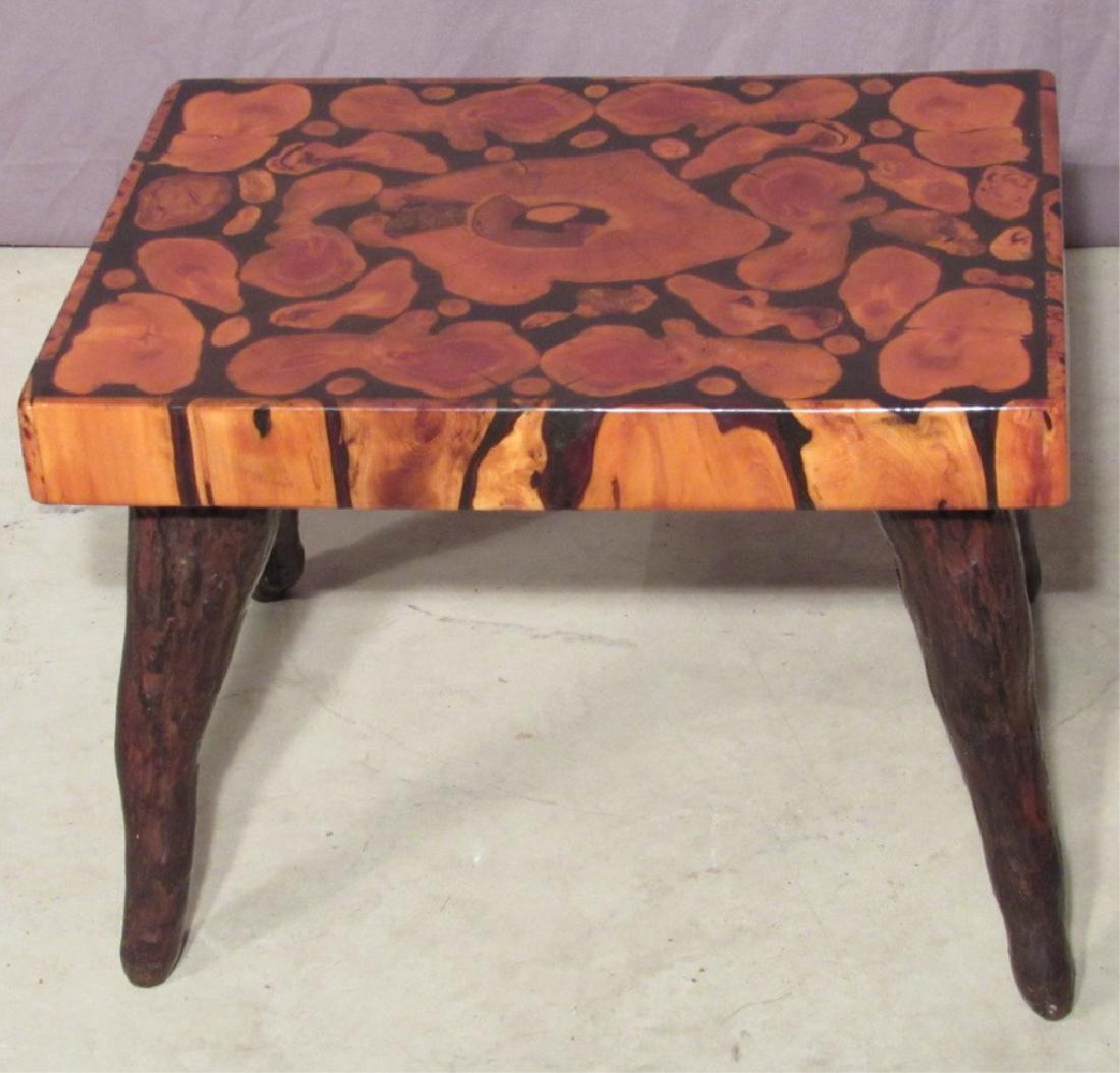 Unusual Cypress Side or End Table-End of Day Work (1 of 7)