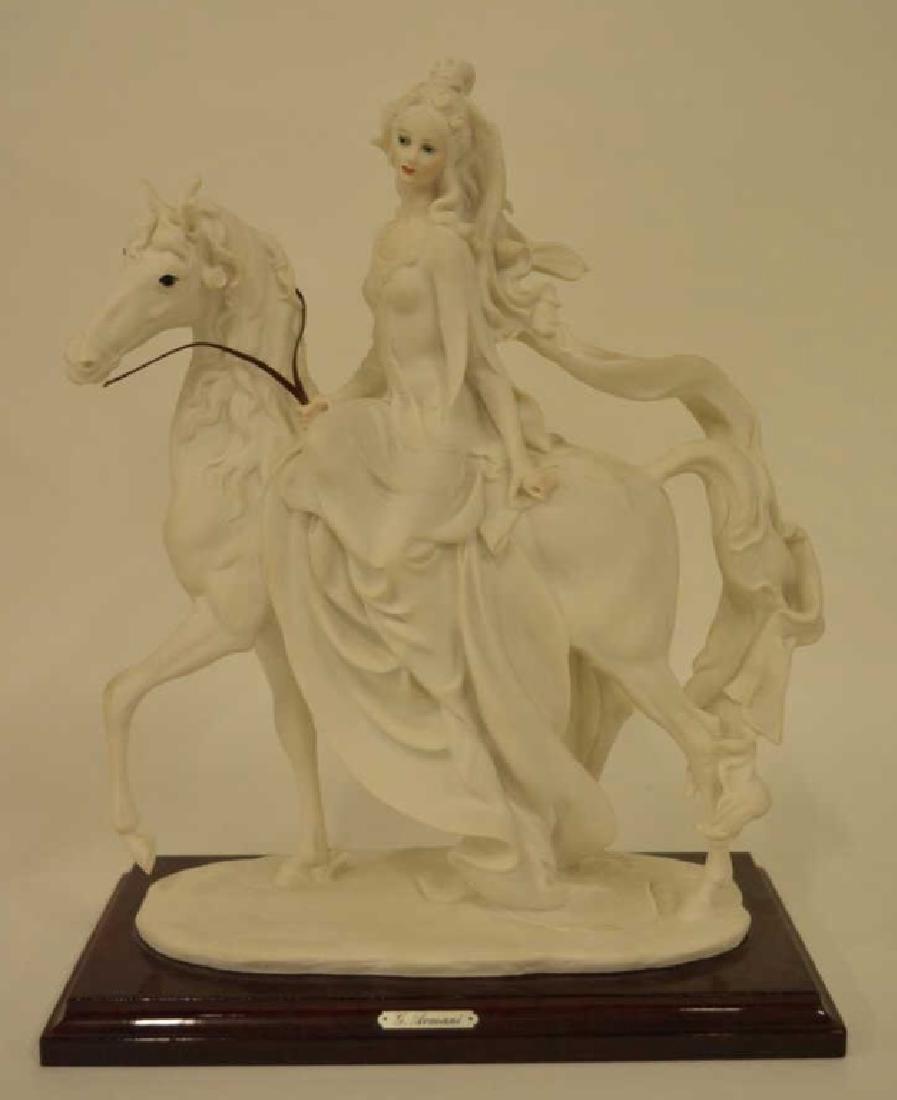 Giuseppe Armani "Lady On Horse" #695-F Figurine: Beautiful Florence Giuseppe Armani figurine titled "Lady On Horse" #695-F. The figurine measures 13" tall x 10.5" across and is in mint condition.