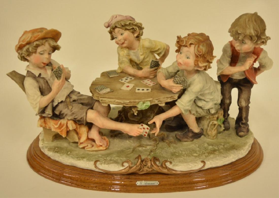Giuseppe Armani "The Cheaters" #280-C Figurine: Beautiful Florence Giuseppe Armani figurine titled "The Cheaters" #280-C. The figurine measures 9.75" tall x 15.75" across and is in mint condition.