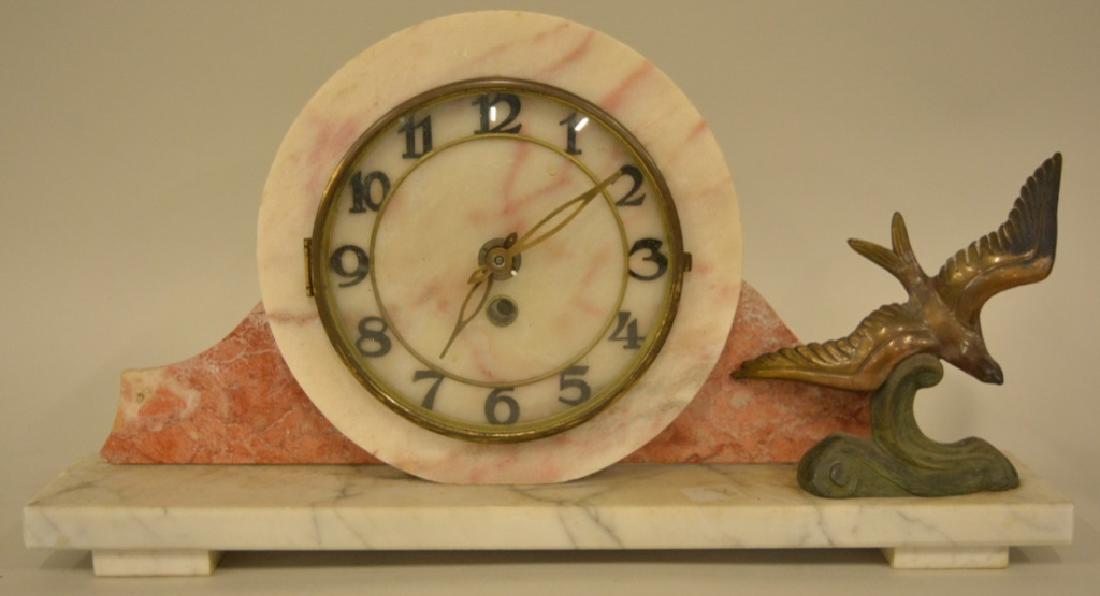 Antique Marble Mantle Clock With Bird Figure (1 of 5)