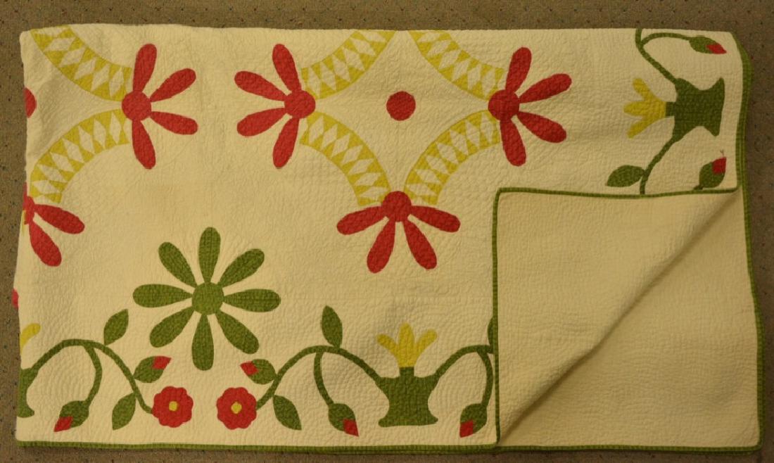 Antique Hand Sewn 89" x 89" Quilt (1 of 2)