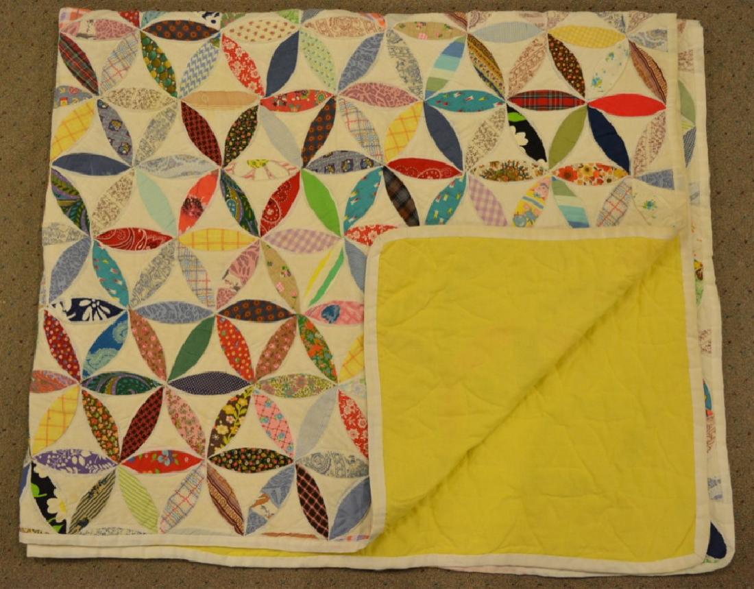 Antique Hand Sewn 68" x 84" Quilt (1 of 2)
