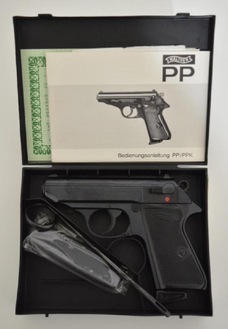 Walther PPK/S .380 ACP Semi-Auto Pistol MIB: Gun is unfired in the original box with original paperwork, target, & tool. The pistol has a 83mm barrel, blue finish, two mags, and is Model PPK/S. SN: 163789S. FFL required for transfer.