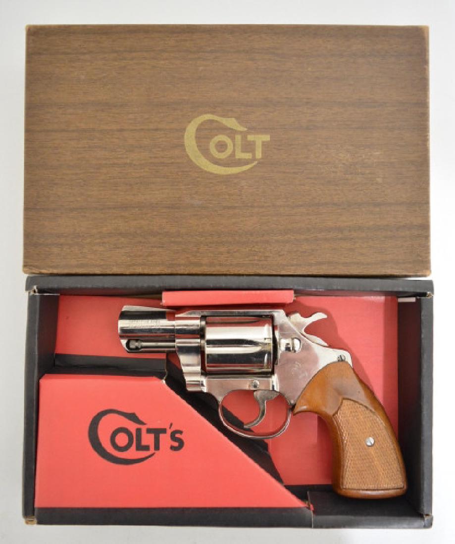 Colt Detective Special .38 Special Revolver: Gun is new condition in the original box with original paperwork. The gun is frozen. The six-shot revolver has a 2" barrel, nickel finish, and is a Detective Special. SN: C14470. FFL required for tran