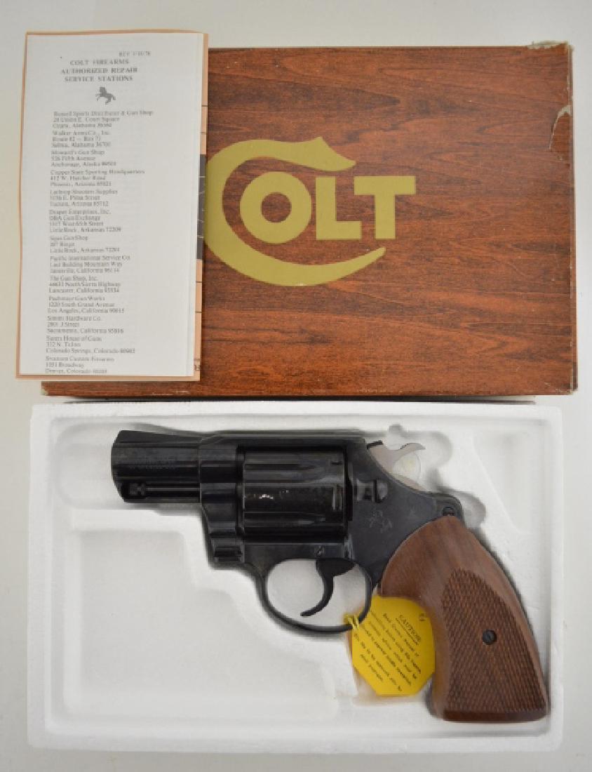 Colt Detective Special .38 Special Revolver MIB: Gun is new condition in the original box with original paperwork. The six-shot revolver has a 2" barrel, blue finish, and is a Detective Special. SN: 38821R. FFL required for transfer.