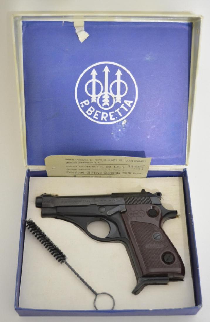 Beretta Series 70 .22 Jaguar Semi-Auto Pistol MIB: Gun is unfired in the original box with original paperwork & tool. The .22 LR pistol has a 3.5" barrel, blue finish, and is Series 70 .22 Model 71 Jaguar. SN: 93804. FFL required for transfer.