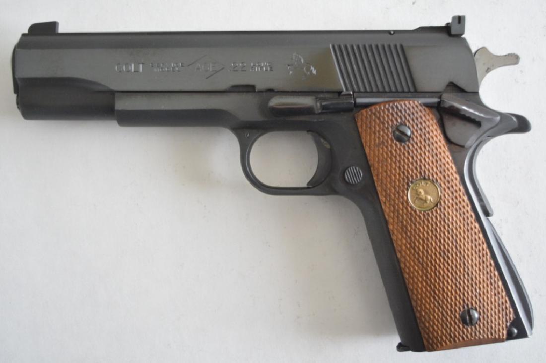 Colt Service Model Ace .22LR Pistol: Very clean Colt Service Model Ace .22 pistol. Very light wear to gun. One magazine included. SN: SM27373. FFL is required for transfer.