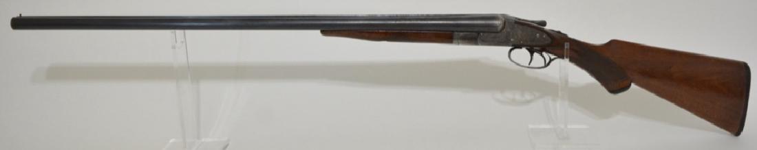 Meriden A.J. Aubrey 12 Ga. Side By Side Shotgun: Nice Meriden Firearms Co. The A.J. Aubrey 12 gauge side-by-side shotgun. The shotgun is in nice condition with some use wear. The serial number is 34131. FFL required for transfer.