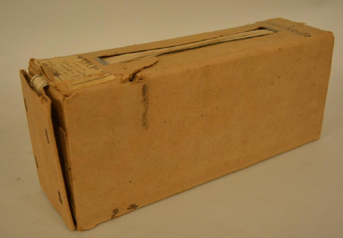 WWII German 8mm Mauser Battle Pack 300 Rounds: Complete case of 300 7.92mm or 8mm German Mauser cartridges. The case includes 20 boxes of 15 cartridges in stripper clips. The case is dated 1938 and the label reads Batr. s.S. P.162 .8 L. 39. Nz. Ge